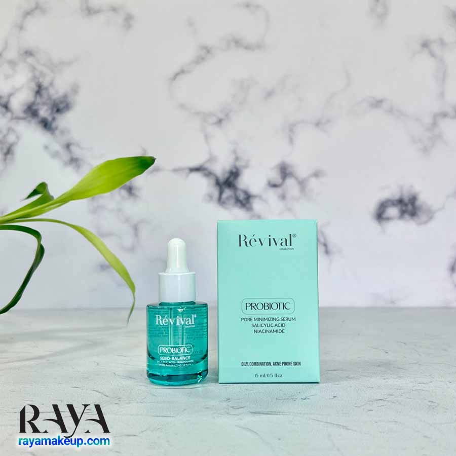 سرم جمع کننده منافذ پوست پروبیوتیک رویوال حاوی سالیسیلیک اسید و نیاسینامید Revival Probiotic Pore Minimizing Serum