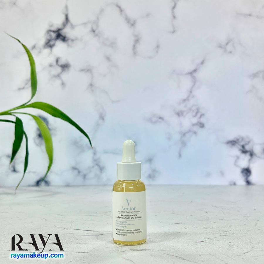 سرم ضد لک آسکوربیک اسید 4% و آلفا آربوتین 2% وکتور Vector Ascorbic Acid 4% And Alpha Arbutin 2% Solution